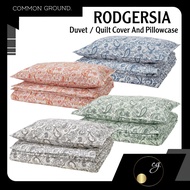 IKEA RODGERSIA Duvet / Quilt Cover and Pillowcase, Paisley patterned