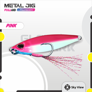 Umpan Metal Jig UV Fosfor Full GID 20 Gram 1 Set Single Assist Hook Menyala Malam Hari Killer