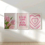 CAHAYA Aesthetic Wall Decoration Poster Pink Coquette Series Part 1 Bedroom Decoration ~ Light Decor