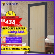 Vitally Swing Door Aluminium Frame 830A Pintu Tandas Aerolite Series Custom Made Size