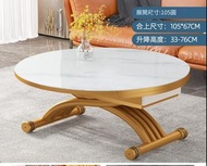 包送貨-可移動升降茶几 Elevating coffee table【加抽屜款-玻晶奢石/進口歐松】 餐枱兩用二合一升降茶几 升降餐枱Dining table 多功能餐檯 餐桌 茶桌 T-22304 