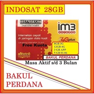 Kartu Perdana Indosat 28GB (8GB 3G + 12GB 4G + 3GB APP + 5GB Malam) M3