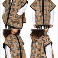 BURBERRY英國童款格紋連帽斗篷S
