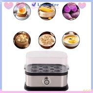 LEMONTRE Eggs Boiler, 200W Power 6 Eggs Capacity Smart Egg Cooker,  Multi Functional Stainless Steel