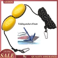 [Gedon] 1 Set Outdoor Kayak Anchor Float with Clip &amp; Nylon Cord Rope Length 358"