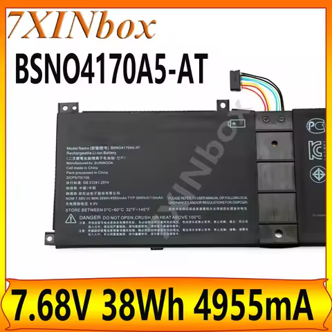 7XINbox BSNO4170A5-AT 7.68V 38Wh 4955mA Laptop Battery For Lenovo Miix 510-12ISK 520-12IKB 525-12IKB