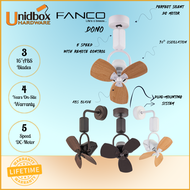 [NEW LAUNCH] Fanco DONO 16" DC Motor Ceiling Corner Fans and Wall Fan with Remote Control/ROOM/HALL/CORNER/UNIDBOX/DINNING/KITCHEN/Remote Control Ceiling Fan