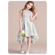 Anak Grey Brokat Baju Pesta Cewek Gaun Anak Dress Anak