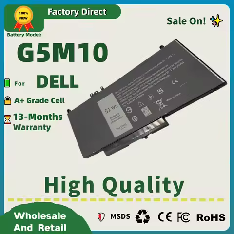Factory Direct! G5M10 G5M1O Laptop Battery for DELL Latitude E5250 E5450 E5550 Sereis 8V5GX R9XM9 WY