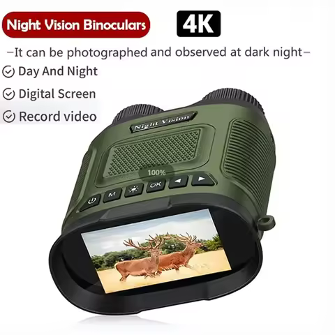 Binoculars Night Vision Telescope Rechargeable 2.5K UHD 8X Digital Zoom 4K Photo for Hunting Camping