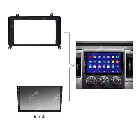 Car Android Radio Navigation Screen 9 Inch Frame For Toyota HiAce Granvia GranAce H300 2019-2022 Fas