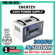 ENERTZY 3000W High Power Portable Power Station Pure Sine Wave 3000W 5500Wh 220V Output Emergency Ba