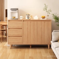 Drawer Back Wall Household Log Color Integrated Locker Living Room Storage Cabinet Locker Tea Cabine
