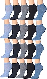 Tipi Toe Kids Boys 20 Pairs Classy Lightweight Low Cut/No Show Socks (Boys Medium/Large - 9-11, BN03