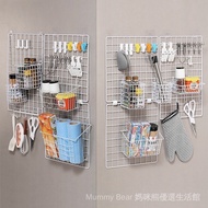 [Invoices Available] Mesh Grid Iron Mesh Goods White Supermarket Photo Wall Mesh Rack Bar Wire Grid 
