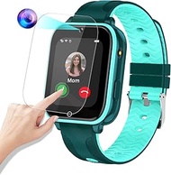 4G GPS SmartWatch for Kids Children's Smart Watch Child Watch Phone Super Large Screen, Video Call, Voice Chat, SOS Pedometer, 2-Style Watch Straps for 3-12 Years Perfect Birthday Xmas (Cyan-Blue)