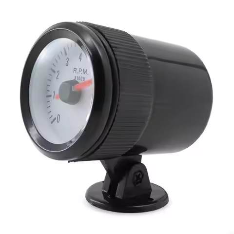 Automotive Tachometer Meter With Blue LED, 2 Inch 52mm, 0 to 8000RPM Scale Essential For 1-8 Cylinde