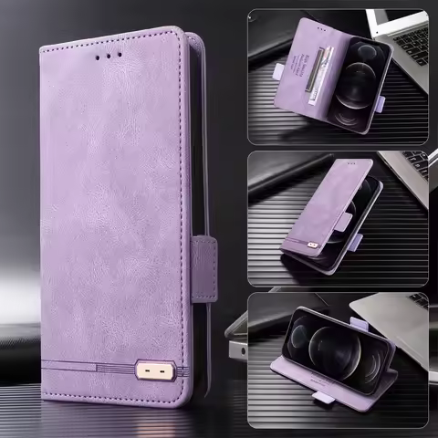 Luxury Flip Leather Slot Card Holder Wallet Phone Case For Samsung Z Fold 7 6 5 4 3 2 fold6 fold4 fo