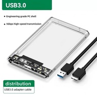 8cm USB 3.0 Hard Disk Case Type-C External SSD/HDD Support 6TB Tool-Free Plug and Play Transparent H