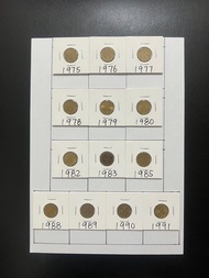 （貳毫英女皇一套）英女王伊利沙伯二世香港硬幣1975-91年二毫 Queen Elizabeth ll 1975-91 $0.2