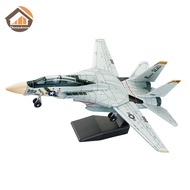 CheeseArrow 1:72 Scale F-14 Tomcat Fighter Jet Model - White & Black ABS Plastic Aircraft With Detai