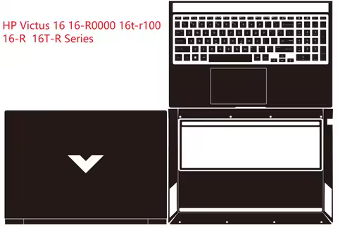 Full Body Laptop Vinyl Decal Cover Sticker Skin Protector For HP Victus 16 16-R0000 16t-r100 16-r106