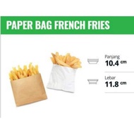 [100pcs] Paper Bag French Fries Without Folds/French Fries Donut Paper Bag