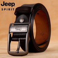 JEEP JEEP Cowhide Belt Casual Pants Belt Belt Youth Fashion Leather All-Match Belt Men's Belt L5GL