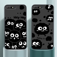 Huawei Y6 Prime 2018 / Y6 Pro 2018 / Y7 Prime 2018 / Y7 Pro 2018 Cartoon Case BLACK COAL cute hot tr