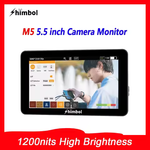 SHIMBOL M5 5.5'' Camera Monitor 1200nits High Brightness Support 3D LUT 4K30 Professional Live Shoot