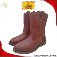 Original PAWSU High Cut Premium Leather Safety Boots P801 | Kasut Keselamatan & Kerja Pawsu 801