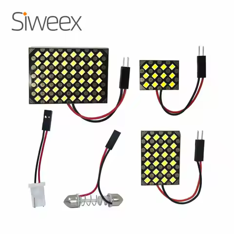 T10 W5W C5W C10W 31MM 36MM 39MM 42MM LED 12/24/48SMD White Lights Panel Reading Trunk Lamp Super Bri