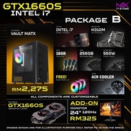 INTEL i5 i7 RYZEN GTX1660 RX580 RTX 3050 5050 5060 GAMING STREAMING EDITING OFFICE COMPUTER DESKTOP 