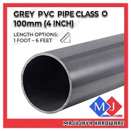 PVC PIPE PVC PAIP CLASS O 100MM(4") Paip Air Plastik Standard High Quality 1-6Feet 1-6kaki