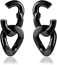 Maxbott 1 Pair Chain Link Ear Hangers Weights for Stretched Ear Plugs 2G 0G Gauges Expander Stainles