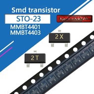 100pcs MMBT4401 SMD Transistor MMBT4403 2N4401/2N4403 NPN Screen Printing 2X/2T MMBT2222A MMBT2907A 
