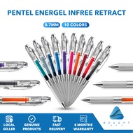 Pentel Energel Infree Retract 0.7mm Gel Pen - Sleek, Precise, Premium Writing Comfort