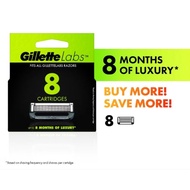 Gillette Labs Razor Cartridge with Exfoliating Bar Refill 8s