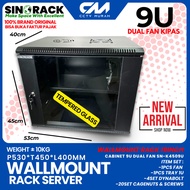 Wallmount Rack Server 9U/ Server Rack Size 9U Single Glass Door
