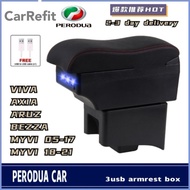 CarRefit ARM REST BOX USB PERODUA VIVA AXIA ARUZ BEZZA MYVI 2005 2020 2014 2013 2012 CONSOLE BOX GEA