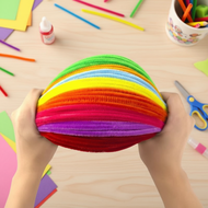 100pcs colorful hair roots, twisted rods, plush strips, solid color DIY materials for kids' handmade