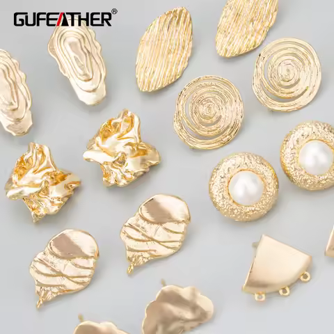 GUFEATHER,4pcs/lot,MD60,jewelry accessories,nickel free,18k gold rhodium plated,copper,jewelry makin