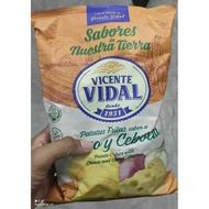 ♞VICENTE VIDAL MADE IN SPAIN REAL POTATO CRISPS, ORIGINAL,CHEESE &ONION, VEGAN POTATO