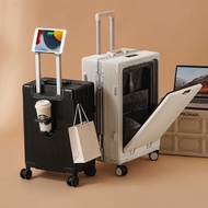 RISESKY Front opening Luggage Aluminum Luggage bag TSA Lock Luggage with Laptop Compartment 20 /26/2