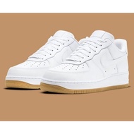 High Quality NIKE AIR FORCE 1 AF1 All White White Shoes Caramel Sole Brown Sole Leather Casual Sneak