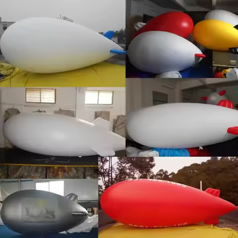 Customize Inflatable Helium Blimp Display Advertising Helium Airplane Inflatable Zeppelin Balloon fo