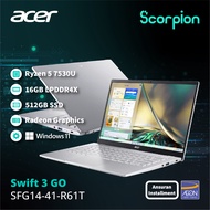Acer Swift 3 GO SFG14-41-R61T Laptop（Aeon Credit Services-36 Monthly Installments）
