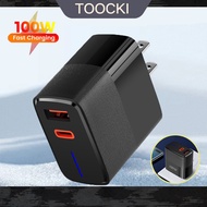 Toocki 100W เครื่องชาร์จ USB PD ชาร์จเร็ว5.0 USB Type C ที่ชาร์จเร็วอะแดปเตอร์ชาร์จสำหรับ iPhone 14 13 Pro Max Xiaomi แท็บเล็ต Samsung