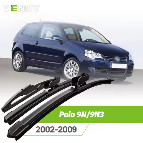 Front & Rear Wiper Blades Set For VW Polo 9N/9N3 2002-2009 Windshield Windscreen Window Rain Brushes