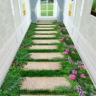 Living Room Step Carpet Printed Cross-Border Floral Green Floor Mat Bedroom3D Kitchen Corridor Carpe